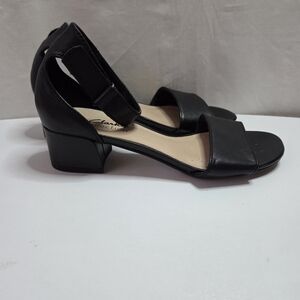 Clarks Black Heeled Sandals